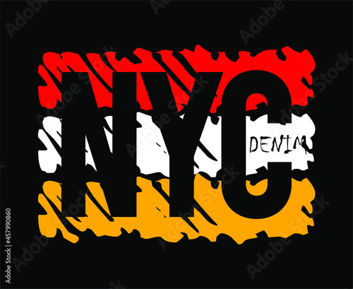 nyc urban design typography vector t shirt for print 