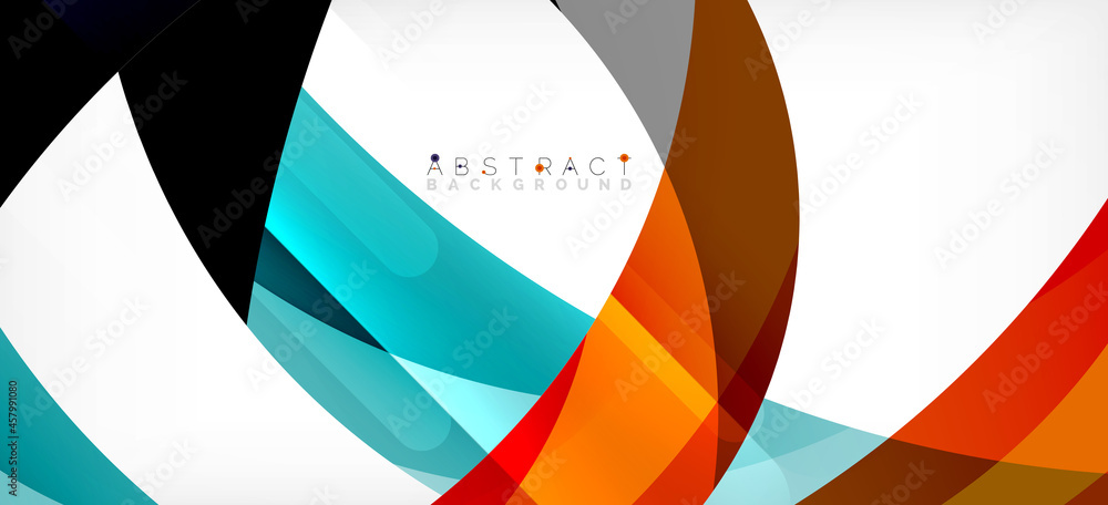Color circle shapes, minimal geometric background. Trendy dynamic composition. Vector Illustration For Wallpaper, Banner, Background, Landing Page Color circle shapes, minimal geometric background. Trendy dynamic composition. Vector Illustration For Wallpaper, Banner, Background, Landing Page