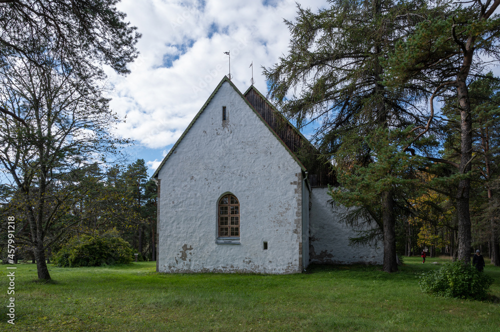 church in vormsi island estonia europe