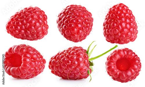Raspberry isolated on white background. Collection with clipping path.
