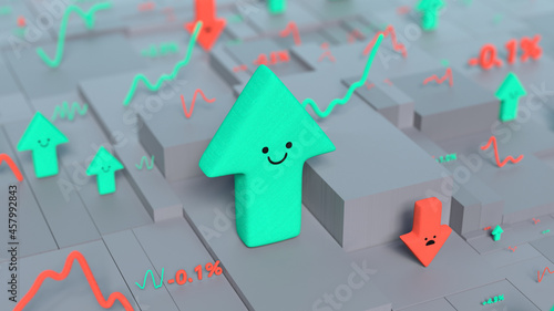 Stock exchange symbols 3D r...