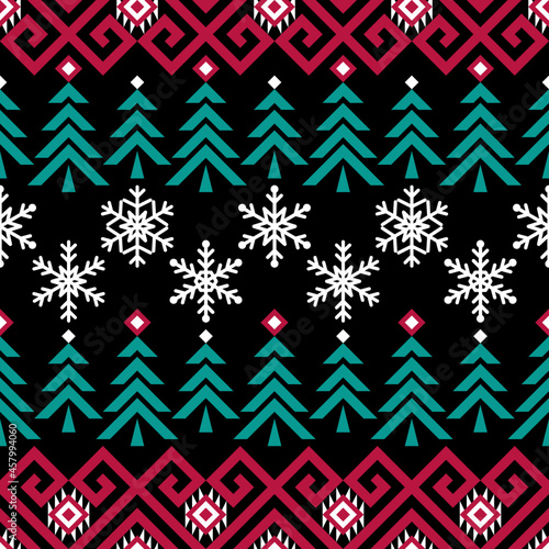 Holidays vector pattern, Christmas seamless pattern, winter pattern with snowflakes