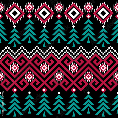 Holidays vector pattern, Christmas seamless pattern, winter pattern with pine tree
