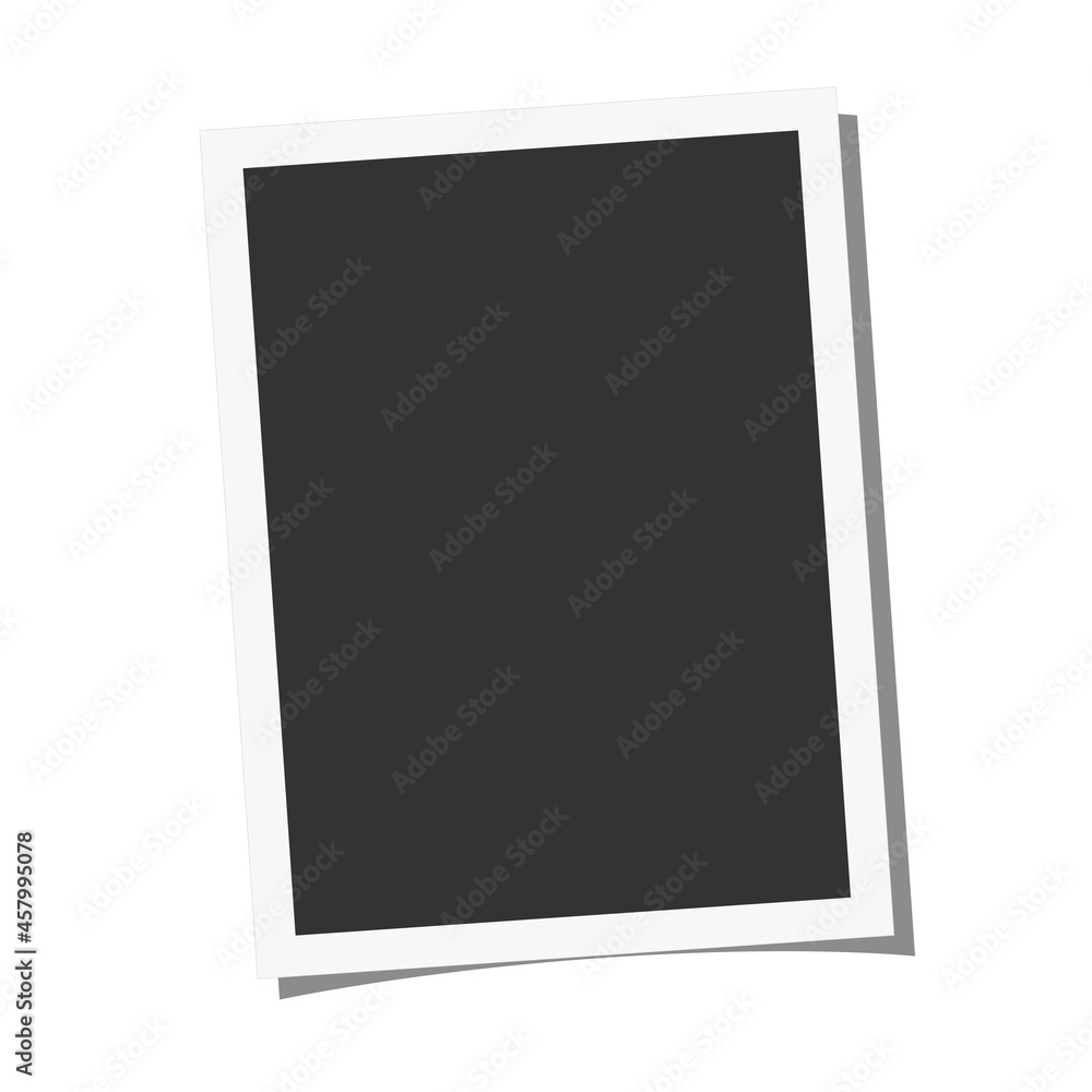 Retro realistic photo frame with side ratios 3:2 placed vertically on white background. Template photo design. Retro realistic photo frame with side ratios 3:2 placed vertically on white background. Template photo design.