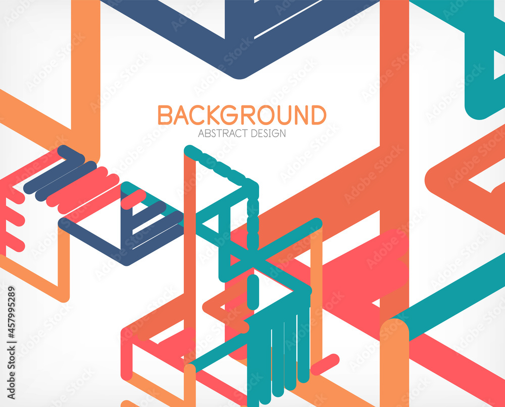 Abstract background. Color lines on white background. Linear abstract composition. Techno or business concept for wallpaper, banner, background, landing page Abstract background. Color lines on white background. Linear abstract composition. Techno or business concept for wallpaper, banner, background, landing page