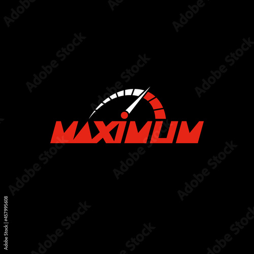 Maximum word, company logo design.