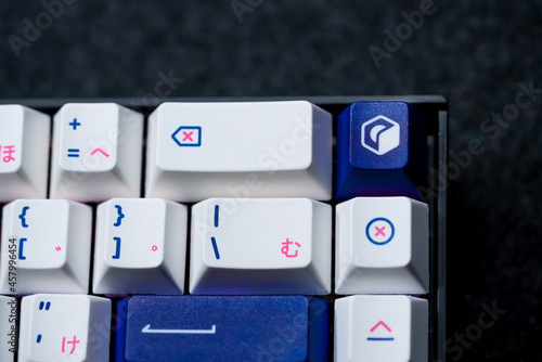 Mechanical keyboard with colorful keycaps