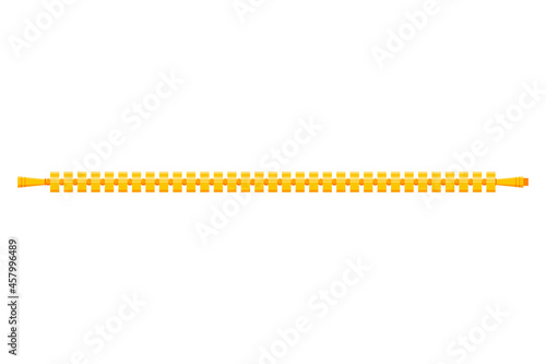 Gold bracelet vector cartoon illustration isolated on a white background.