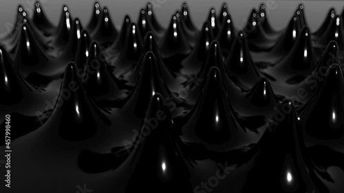 Ferrofluid magnetic fluid science simulation 3D animation photo