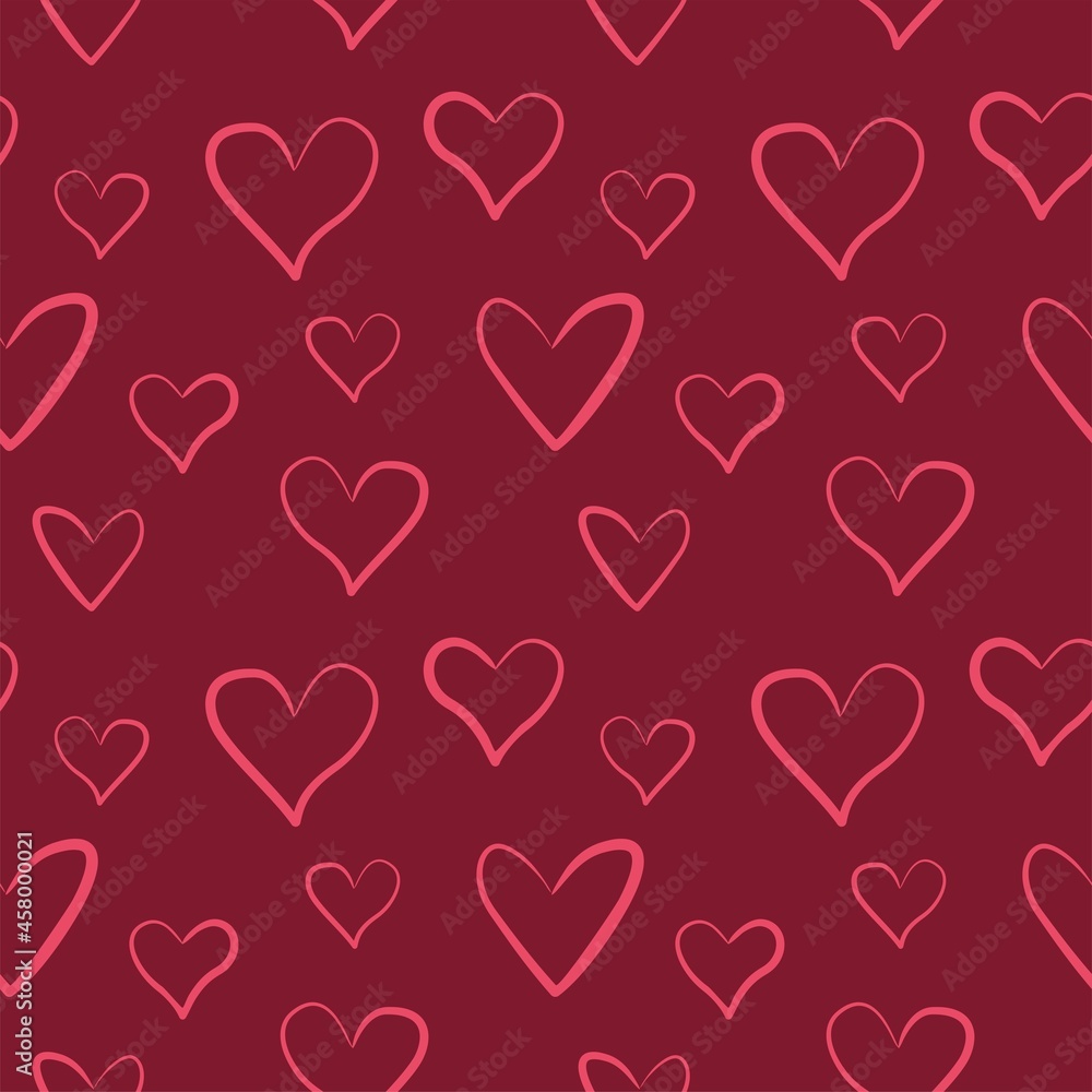 Romantic background with hearts, ideas for valentines, banners, posters - seamless pattern. Vector, eps.