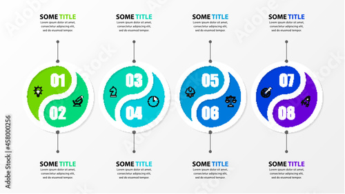 Infographic design template. Creative concept with 8 steps