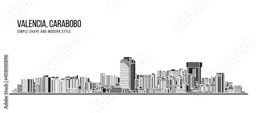 Cityscape Building Abstract Simple shape and modern style art Vector design - Valencia  Carabobo