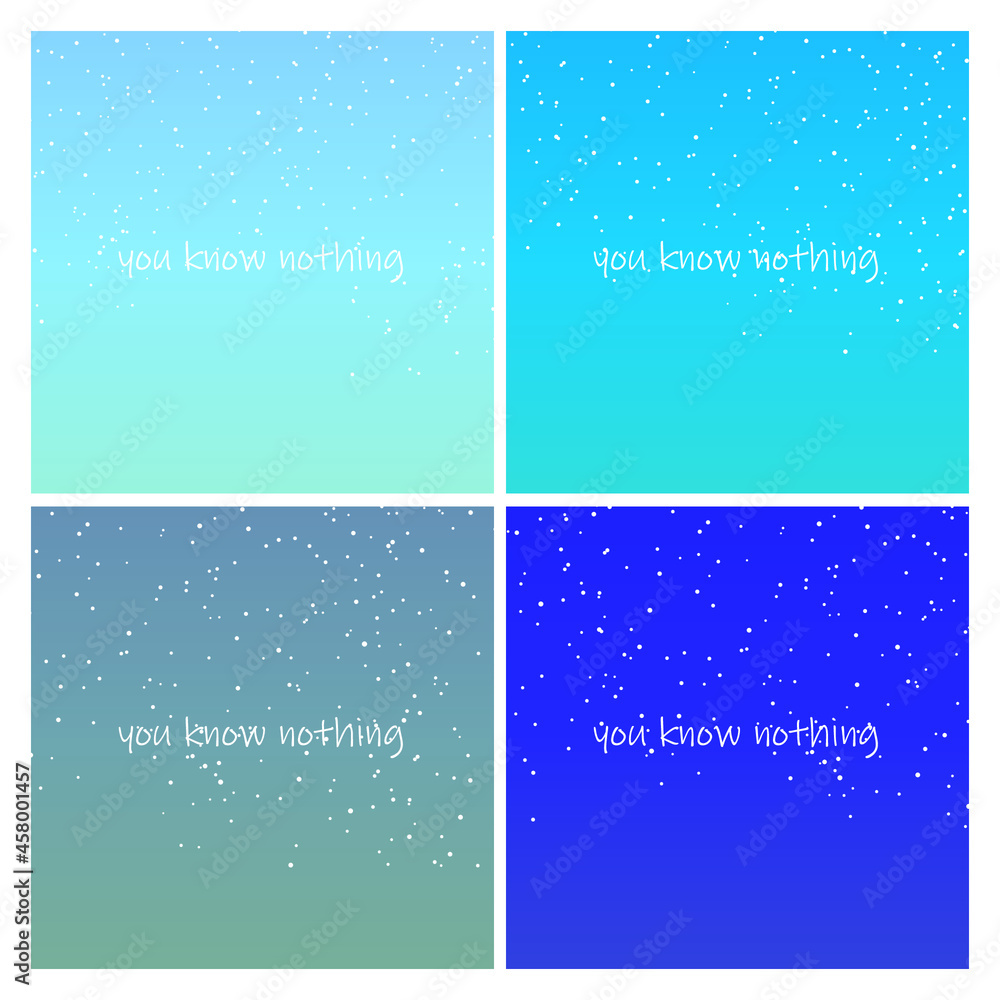 custom made wallpaper toronto digitalSquare blue cards with the image of the sky, falling snow and the inscription in the center vector illustration