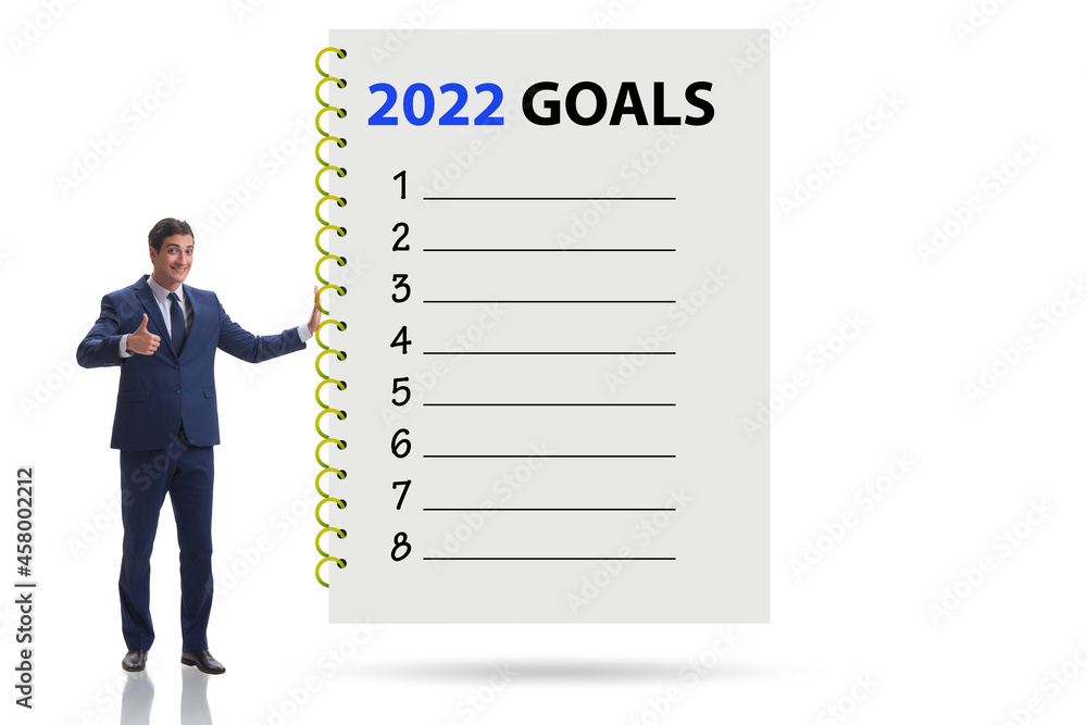 Businessman in new year resolution concept Businessman in new year resolution concept