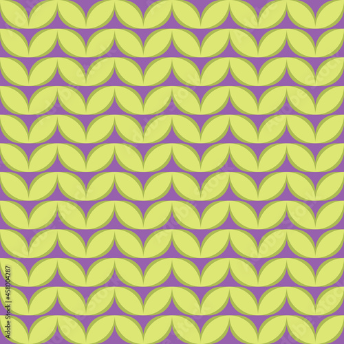 Geometric Leaves Seamless Pattern in Bright Colors and Retro Hippie Style. High quality pattern for textile, fabric, phone cases, wrapping paper, wallpaper and other surface designs