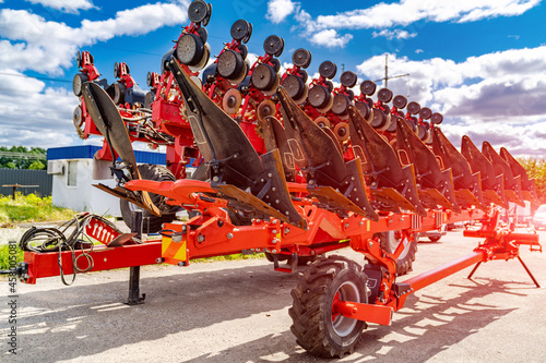 Agricultural big transport for better farming. Harvesting technology macnine. photo