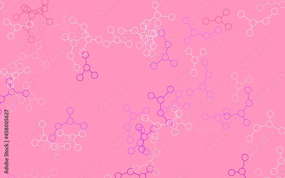 Light Pink, Yellow vector pattern with artificial intelligence network. Light Pink, Yellow vector pattern with artificial intelligence network.