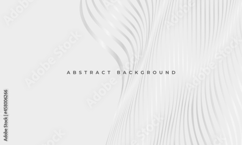 Luxury abstract soft grey wavy fluid glowing lines elegance geometric background. Striped silver wave lines modern pattern corporate concept for banner, cover, poster, presentation, magazine, leaflet.