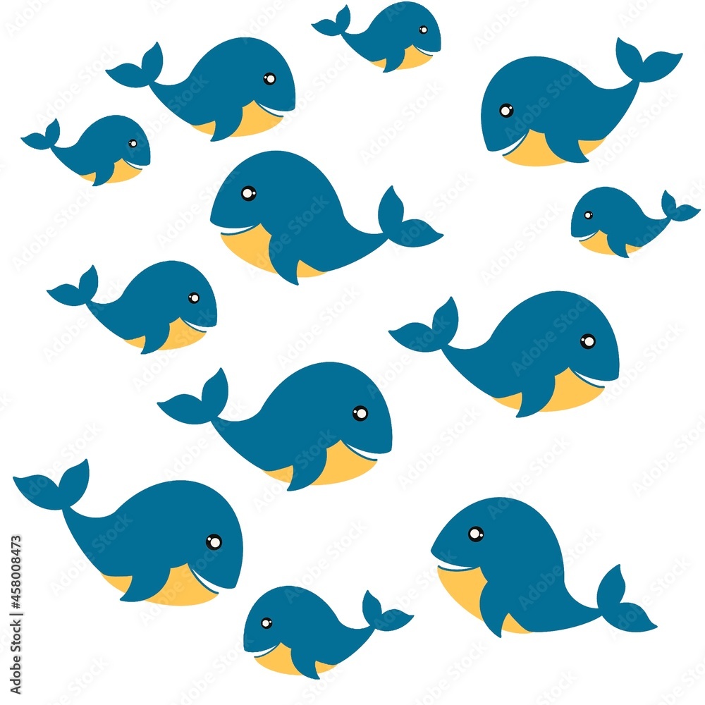 whales pattern blue fish from the ocean whales pattern blue fish from the ocean
