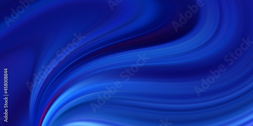 Blue Modern flow poster background. Abstract wavy color paint Liquid 