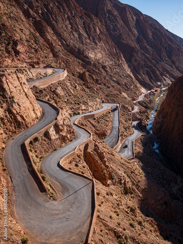 Road curves in Dades gorge