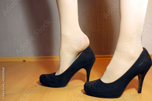 nylon feet and high heels