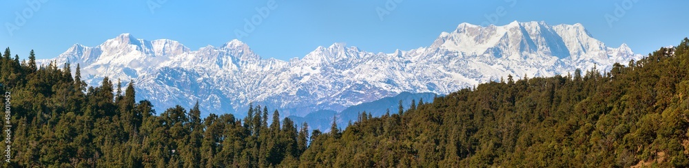 Mount Chaukhamba India Himalaya mountain panorama
