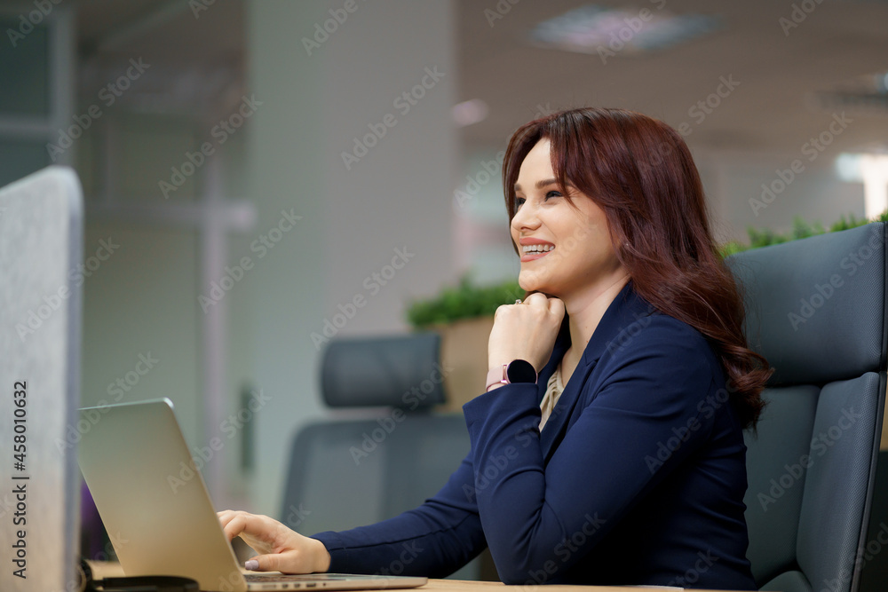 Caucasian woman working laptop. Business woman busy working on laptop computer at office. Caucasian woman working laptop. Business woman busy working on laptop computer at office.