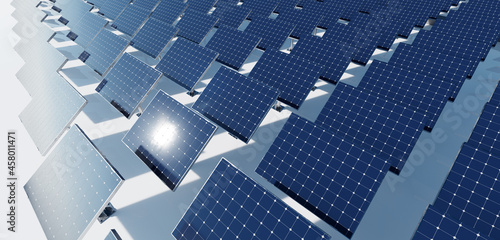 Solar photovoltaic panels array system