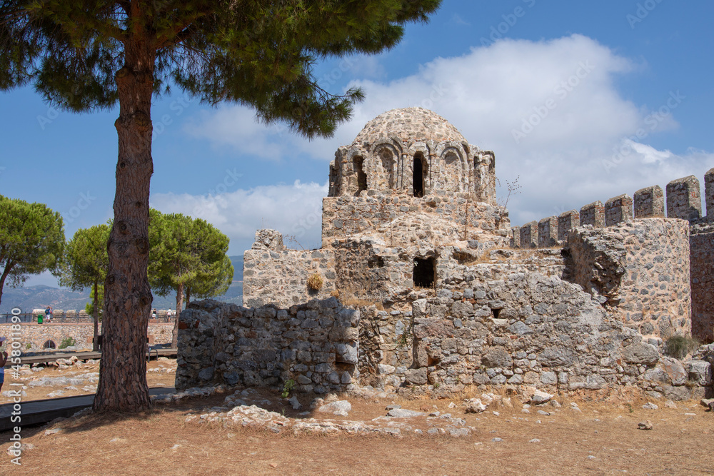 Byzantine church in a fortress Alanya Kalesi in the city of Alanya
