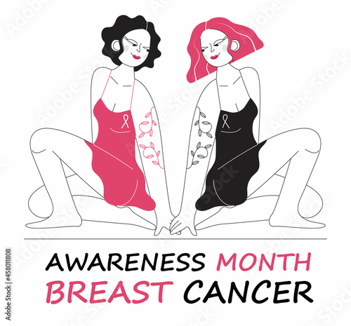 National Breast Cancer Awareness Month is celebrated in America. Annual international health campaign organized by breast cancer