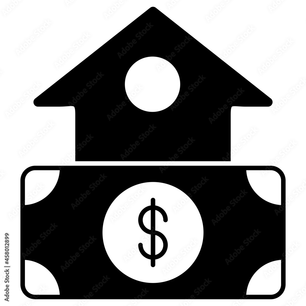 House building with dollar denoting concept of expensive home House building with dollar denoting concept of expensive home