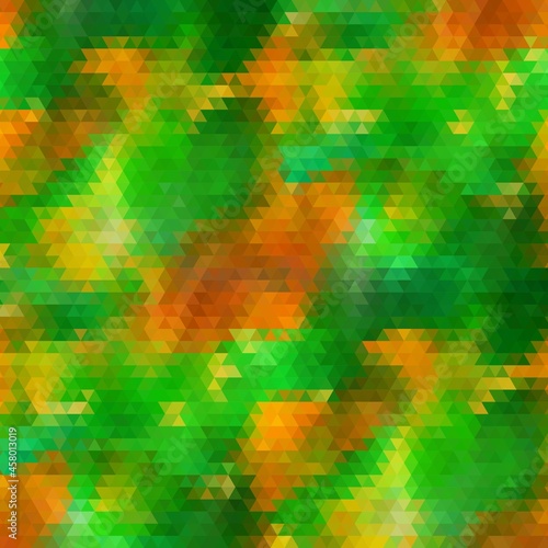 green and orange colors. triangle pattern. geometric background. eps 10