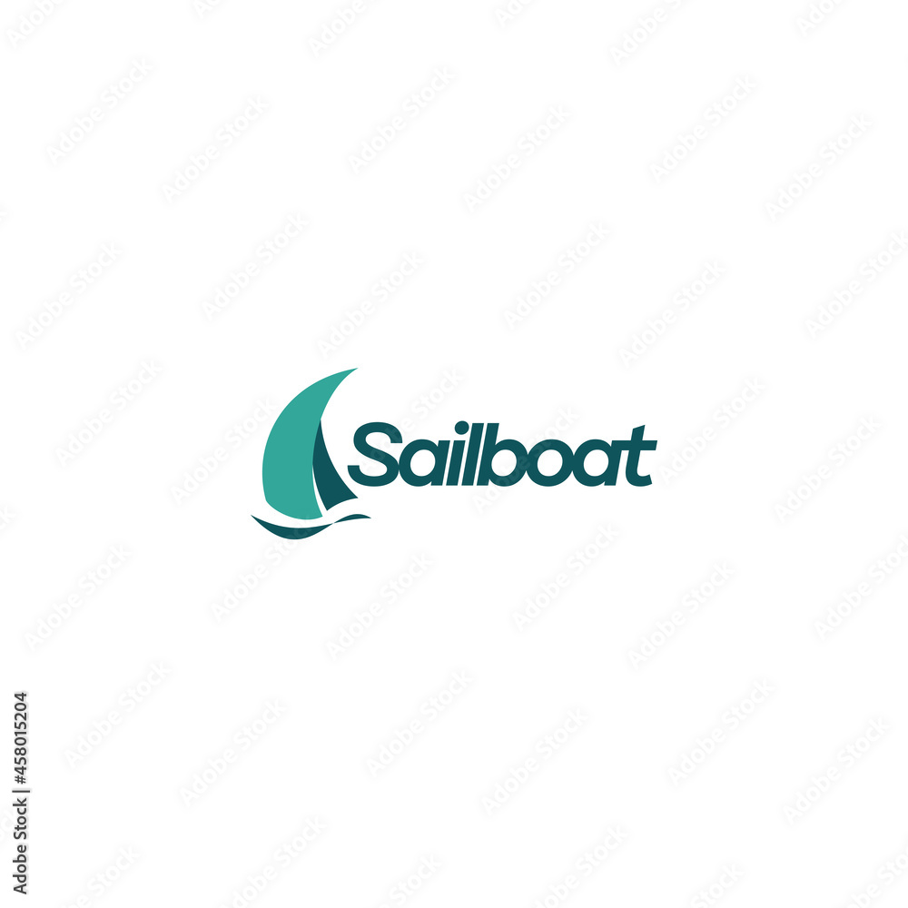 Abstract sailboat logo design vector Abstract sailboat logo design vector