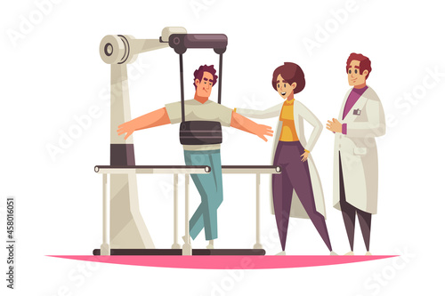 Physiotherapy Cartoon Composition