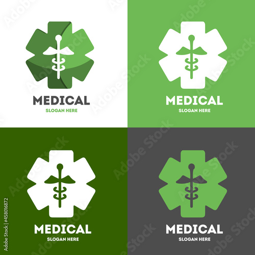 Medical logo. Flat Vector Logo Design Template Element