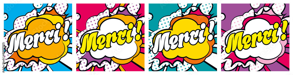 Carte Merci popart planche