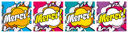 Carte Merci popart planche