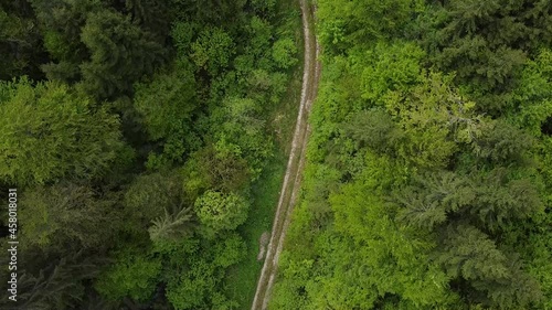 Aerial view over the mountains