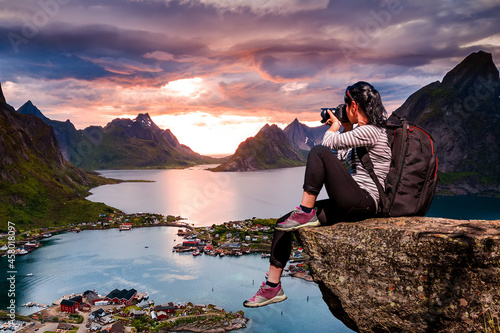 Nature photographer Norway Lofoten archipelago.