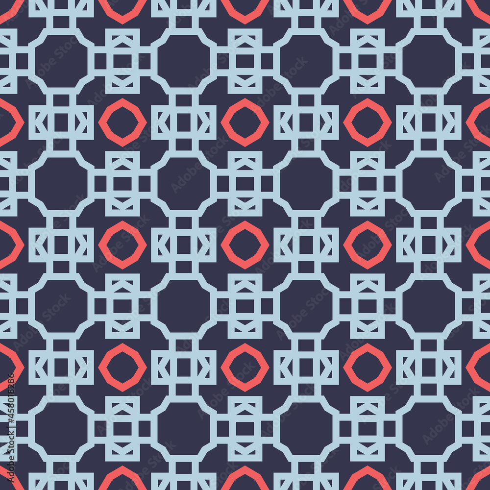 Obraz premium Seamless pattern with bright geometric ornament.