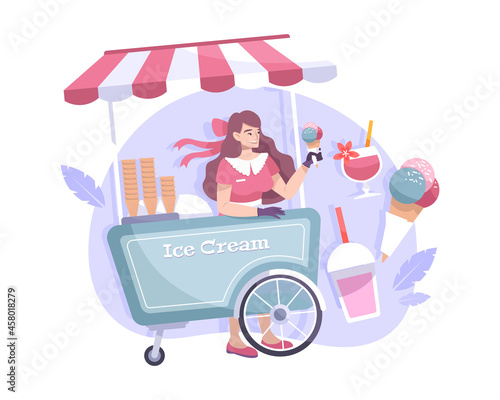 Ice Cream Stall Composition
