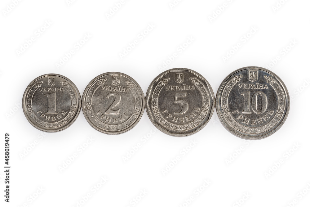 Contemporary coins Ukrainian hryvnia different denomination 2018 - 2021
