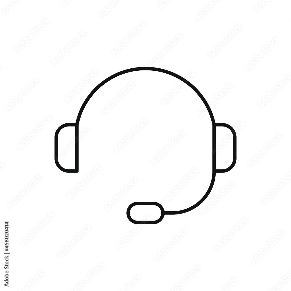 Headphone vector icon. Microphone illustration sign. Mic symbol. rec logo. Headphone vector icon. Microphone illustration sign. Mic symbol. rec logo.