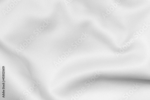 White color sports clothing fabric football shirt jersey texture and textile background