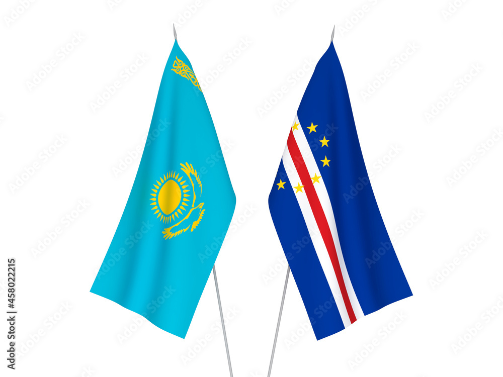 Kazakhstan and Republic of Cabo Verde flags