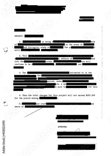 Redacted letter graphic resource photo