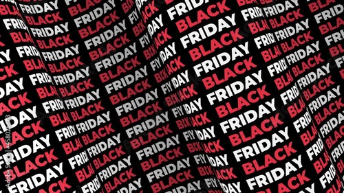 Black Friday flash sale advertising typography loop animation