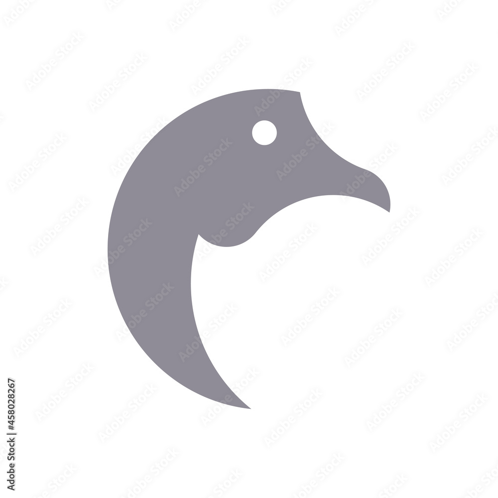 Obraz premium Vector goose in golden ratio style. Editable illustration