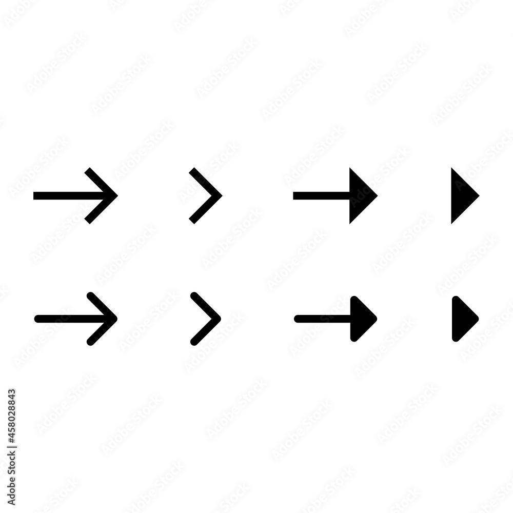Next arrow icon set Next arrow icon set